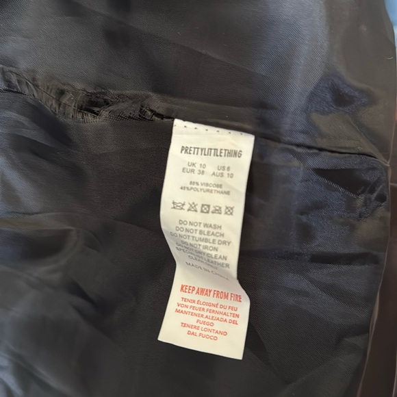 PRETTY LITTLE THING Black Blazer Jacket Size 6 Pockets - Picture 7 of 7